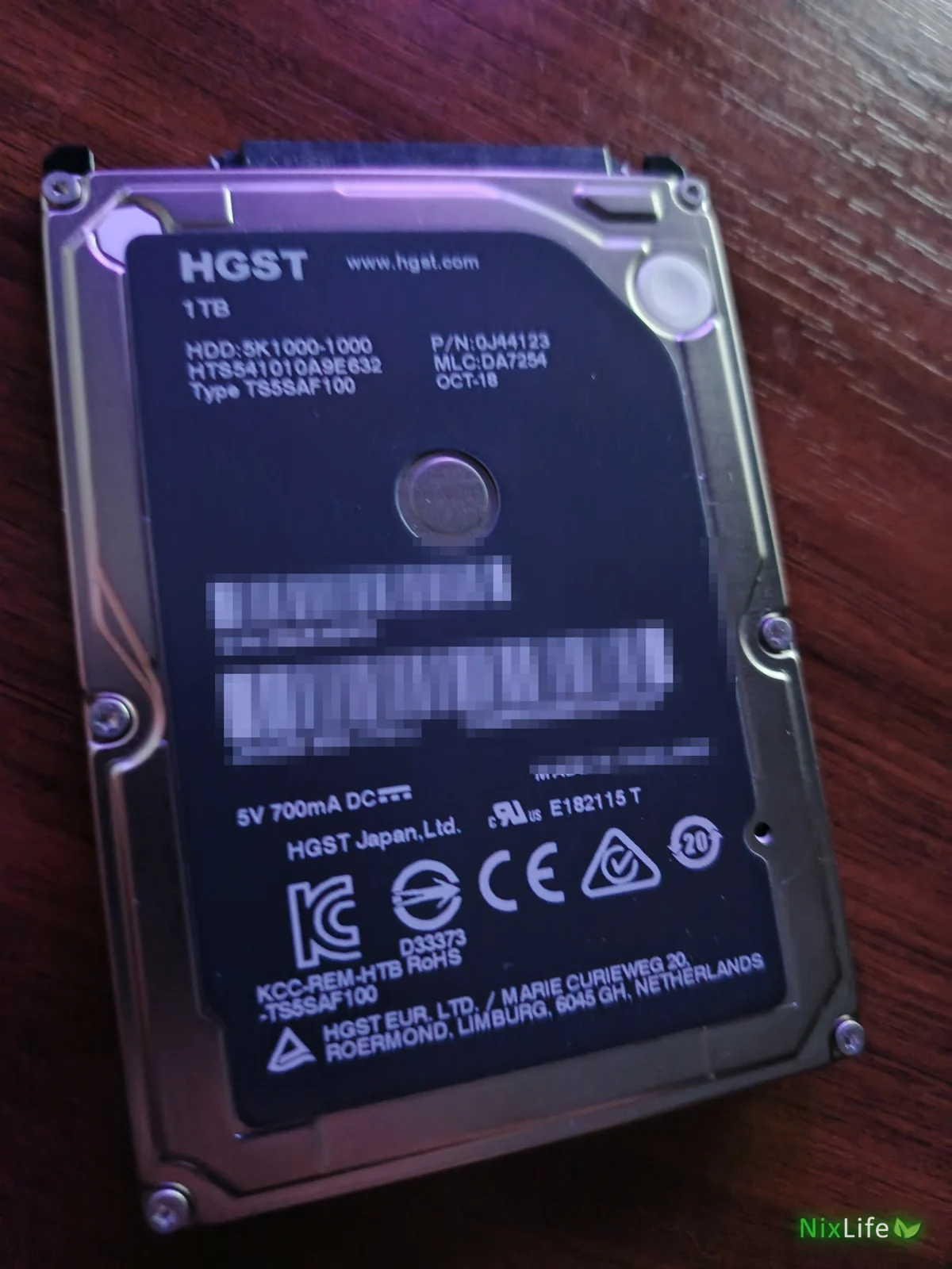 Жёсткий диск HGST 1 ТБ 5400 об/мин из iMac 2019
