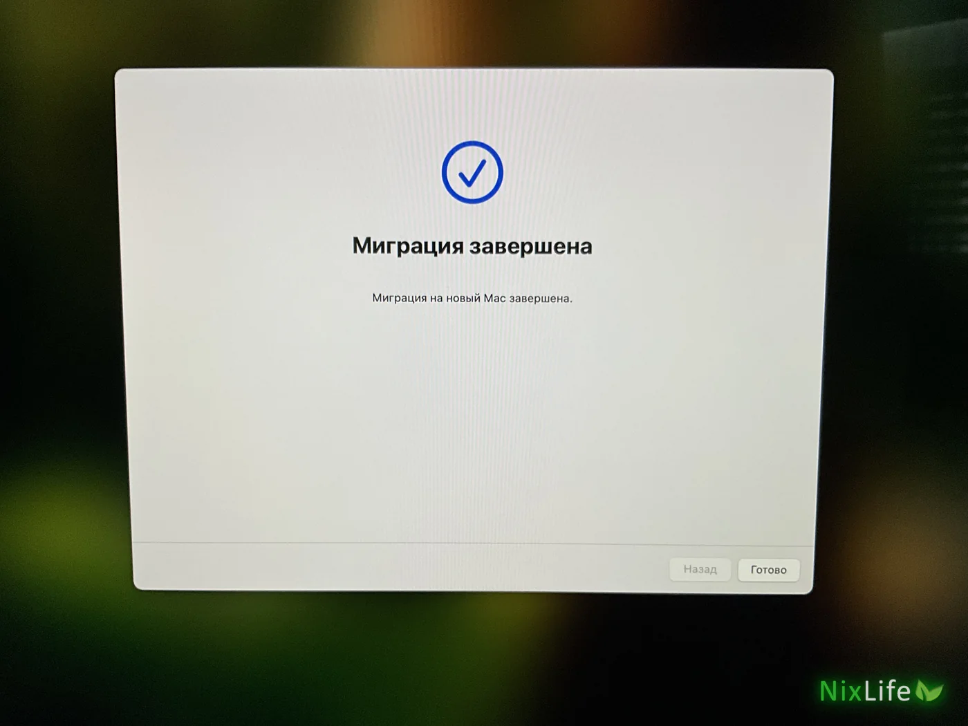Миграция завершена