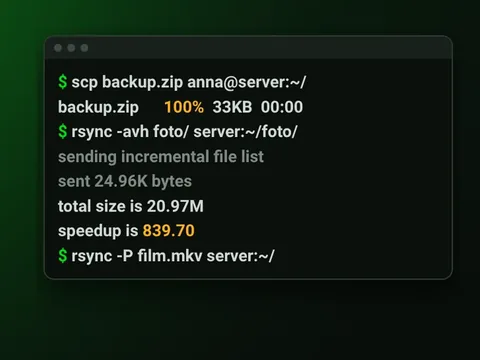 scp и rsync: копирование файлов по SSH